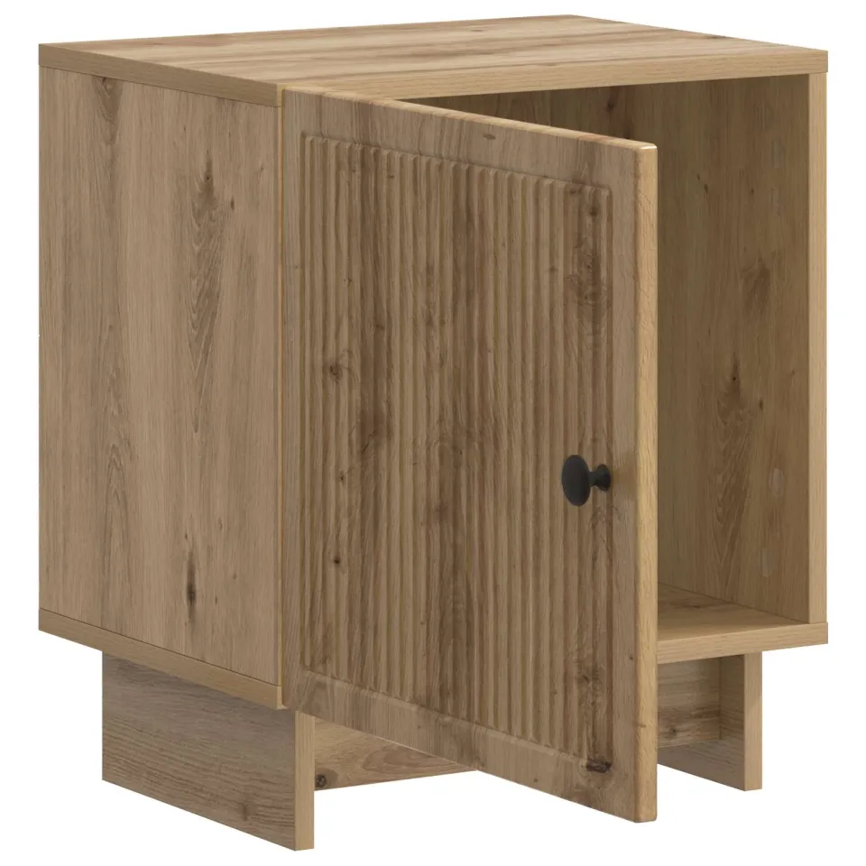 vidaXL Nachtkastje Artisanaal eiken 43 x 34,5 x 50 cm Bewerkt hout, foto 3