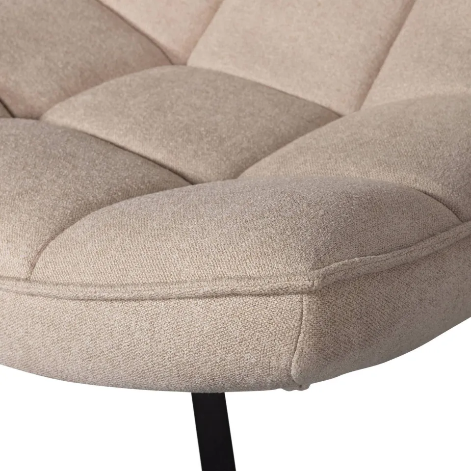 WOOOD Maudi Draaifauteuil - Polyester - Naturel - 84x74x86, foto 5