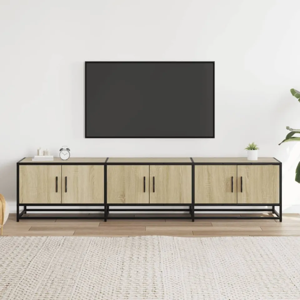 vidaXL Tv-meubel 180x35x41 cm bewerkt hout sonoma eikenkleurig, foto 2