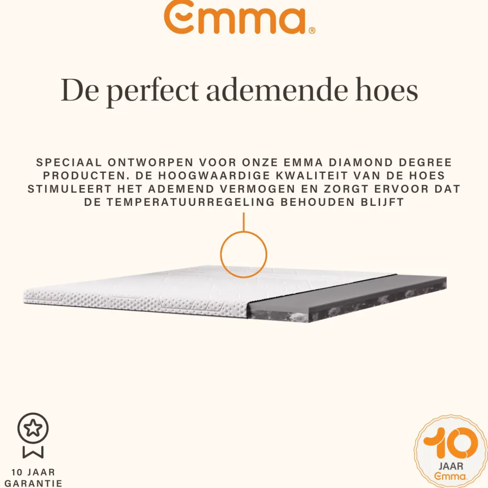 Emma One matras met Diamond topper wit, foto 4
