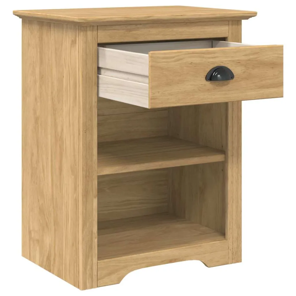 vidaXL Nachtkastje BODO Honingbruin 53 x 38,5 x 67 cm Bewerkt hout
