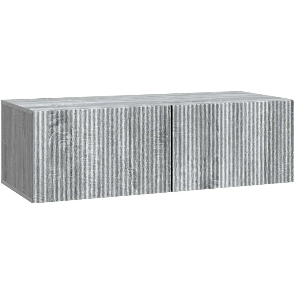 vidaXL Wandbeugel TV-kast 98 x 41 x 30 cm Grijs sonoma Bewerkt hout