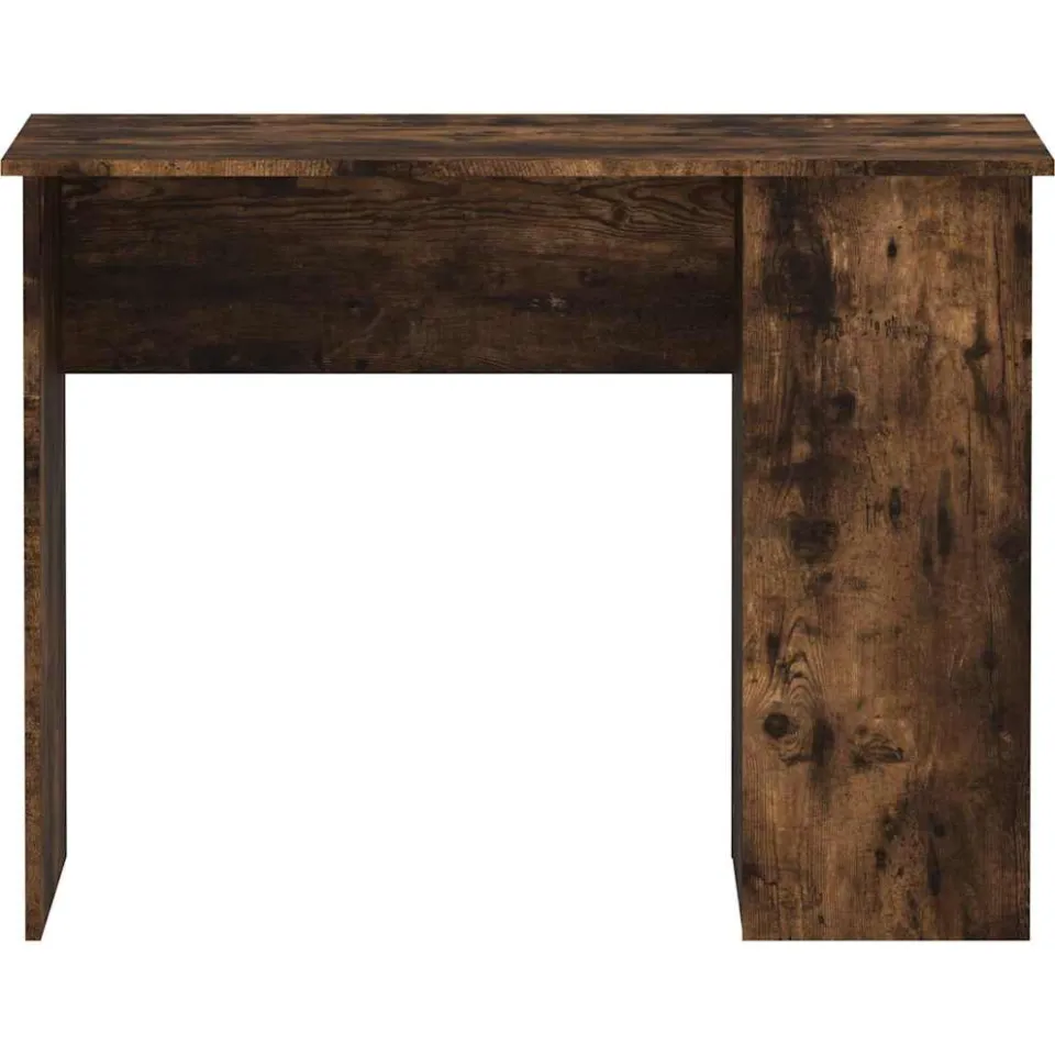 vidaXL Bureau 100x55x75 cm bewerkt hout gerookt eikenkleurig Bruin