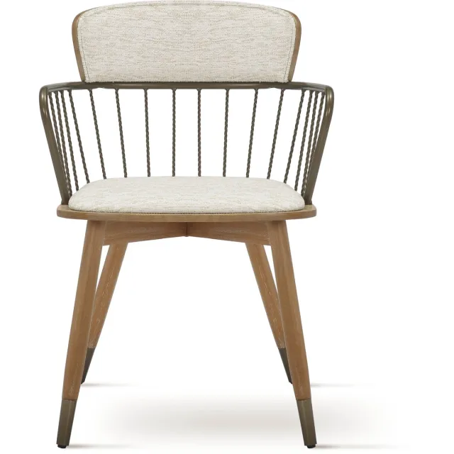 MASSIVMOEBEL24 .DE gestoffeerde stoel beige massief hout deels gemonteerd POLSTERSTÜHLE #01