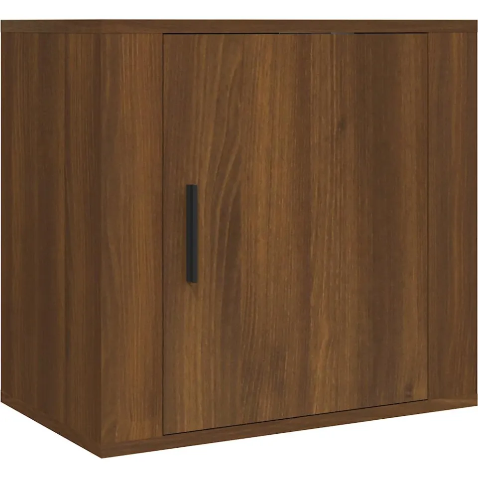 vidaXL Nachtkastjes 2 st wandgemonteerd 50x30x47 cm bruin eikenkleur