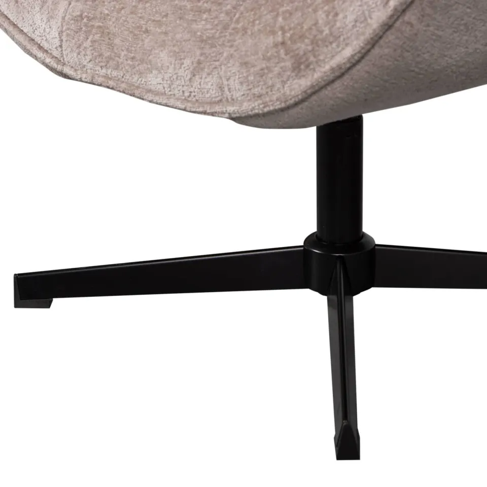 WOOOD Wibo Draaifauteuil - Chenille - Taupe - 94x71x83, foto 7