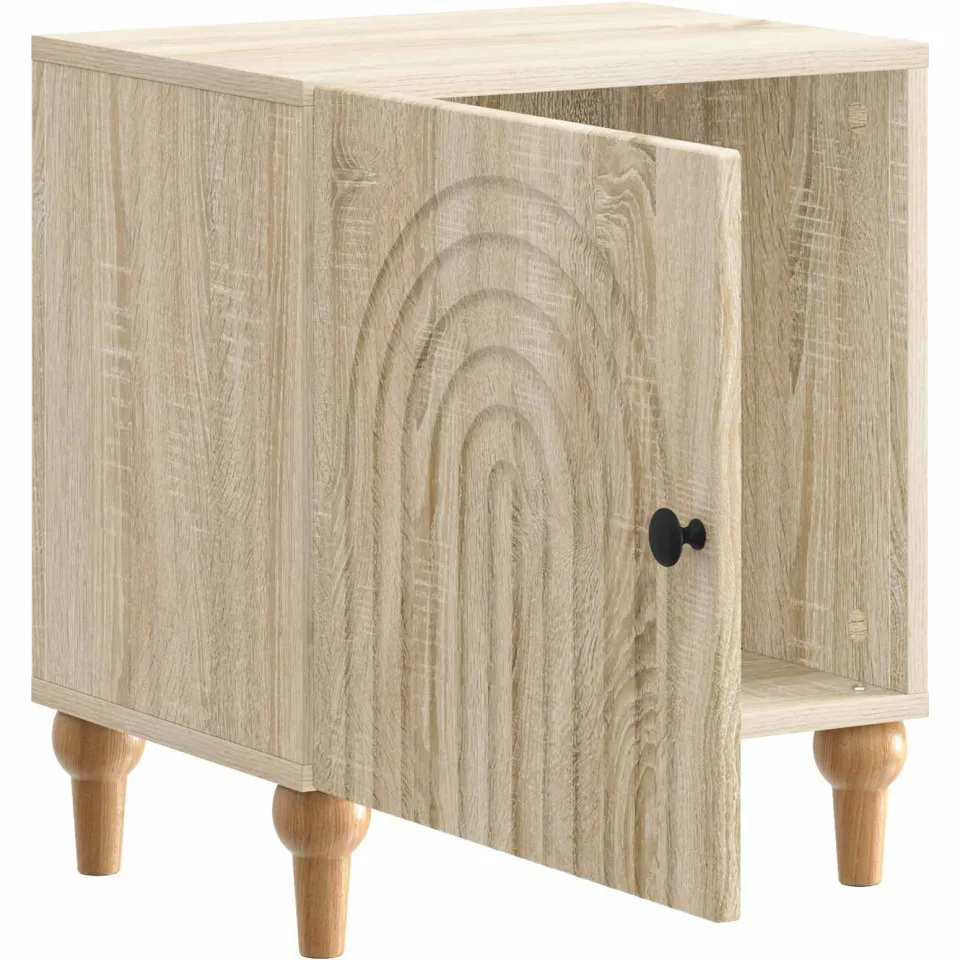 vidaXL Nachtkastje Sonoma Eiken 43 x 34,5 x 50 cm Bewerkt hout, foto 3