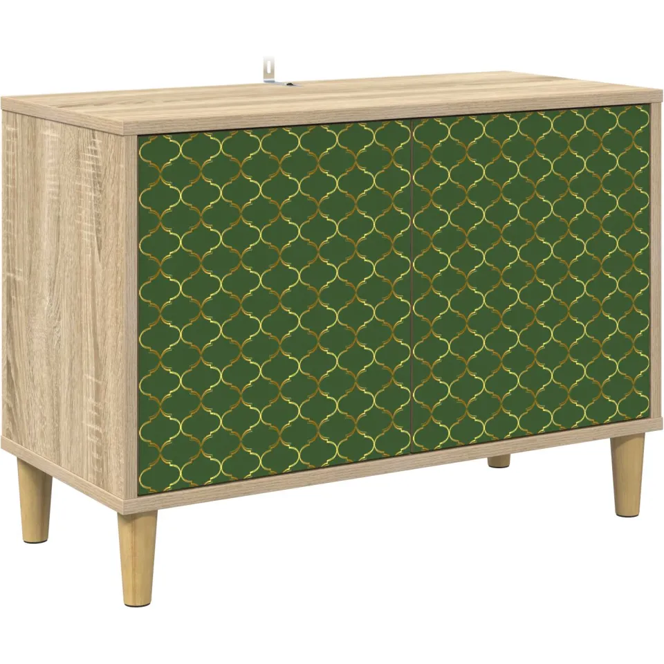 vidaXL Tv-meubel GELEEN 69 x 33 x 50 cm Sonoma Bewerkt hout bruin, foto 3