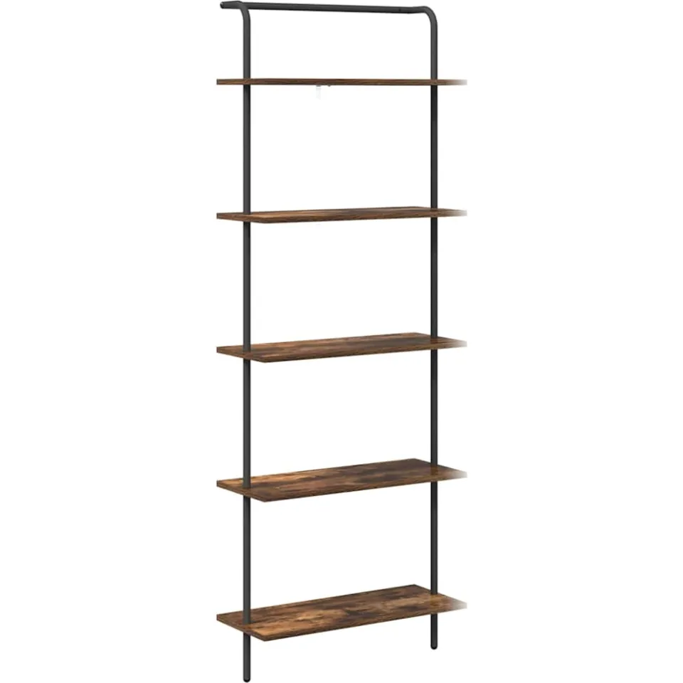 vidaXL Boekenkast 5-laags 60 x 24 x 168 cm Bewerkt hout Gerookt eiken, foto 3