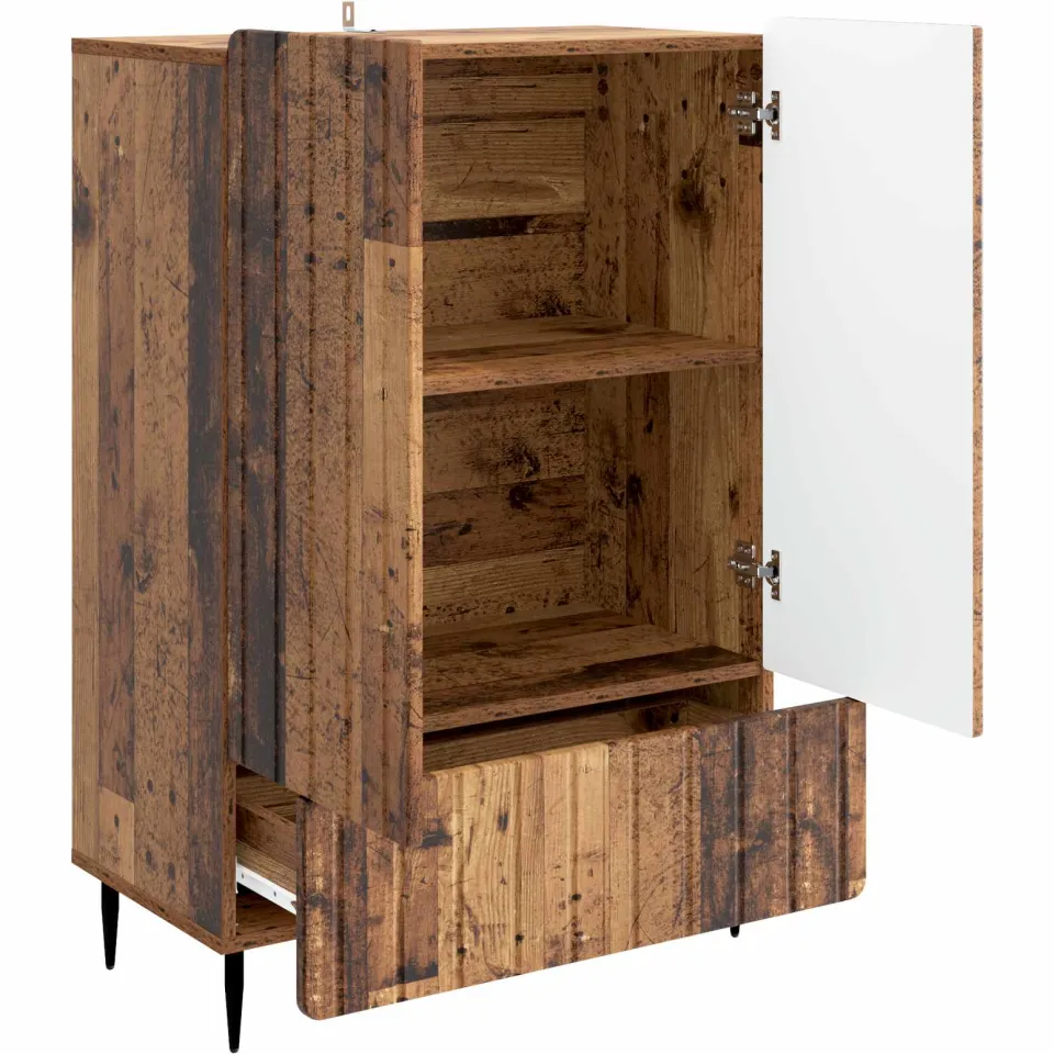 vidaXL Dressoir Oud hout 66 x 34,5 x 97 cm Bewerkt hout bruin, foto 4