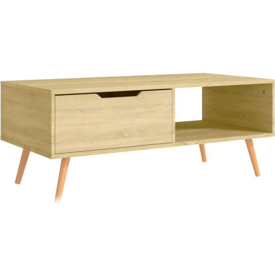vidaXL Salontafel 100x49,5x43 cm bewerkt hout sonoma eikenkleurig, foto 4
