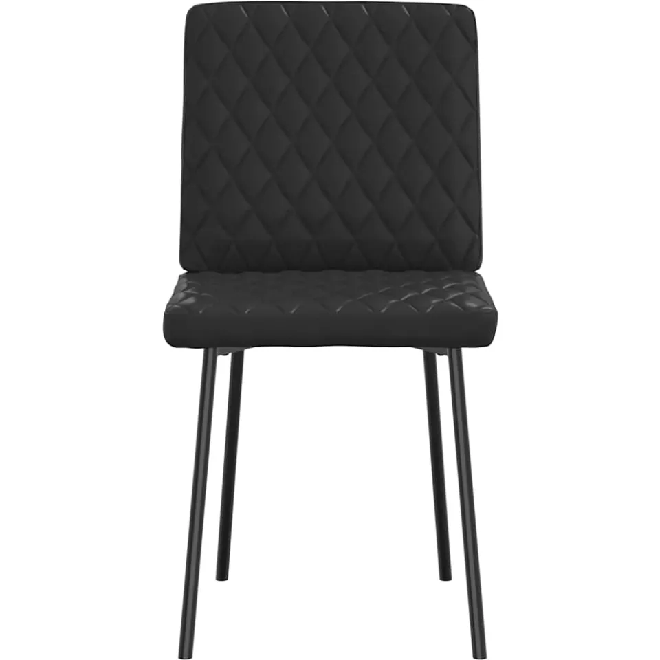 vidaXL Eetkamerstoelen 2 st kunstleer zwart