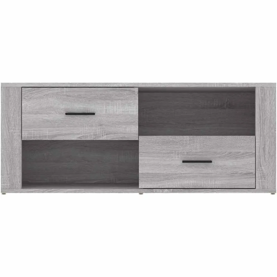 vidaXL Tv-meubel 100x35x40 cm bewerkt hout grijs sonoma eikenkleurig, foto 3