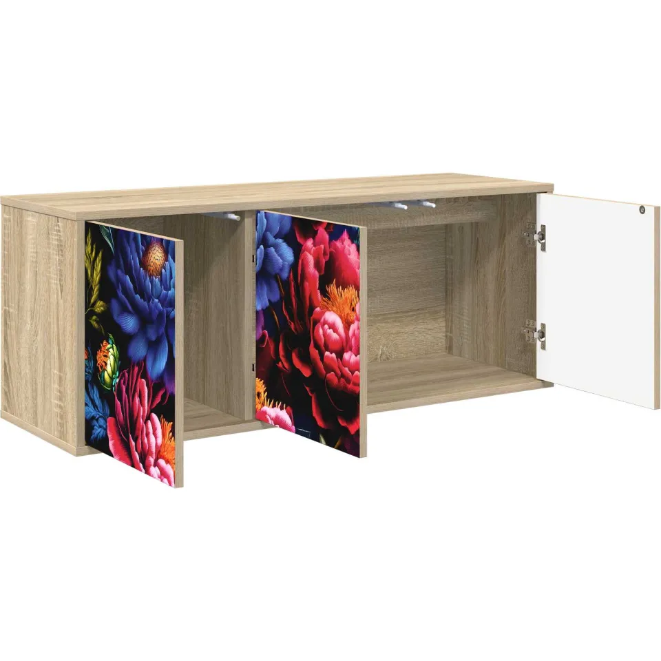 vidaXL Wandgemonteerd tv-meubel KIEL 102 x 33 x 40 cm Sonoma Eiken Bruin