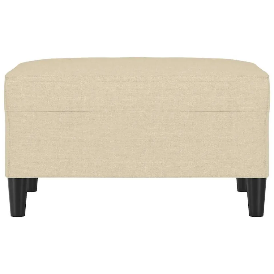 vidaXL Voetenbank 70x55x41 cm stof crèmekleurig