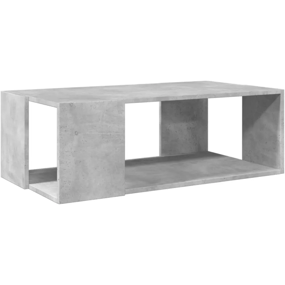 vidaXL Salontafel 89,5x48x30 cm bewerkt hout betongrijs grijs, foto 4