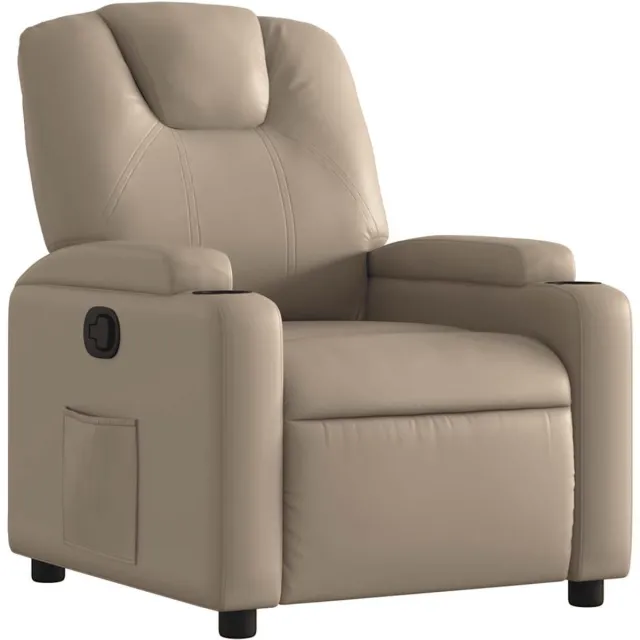 vidaXL Fauteuil - verstelbaar - kunstleer - cappuccinokleurig