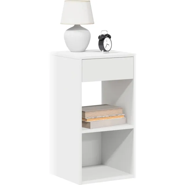 vidaXL Nachtkastjes 2 st met lade 35x34x66,5 cm wit