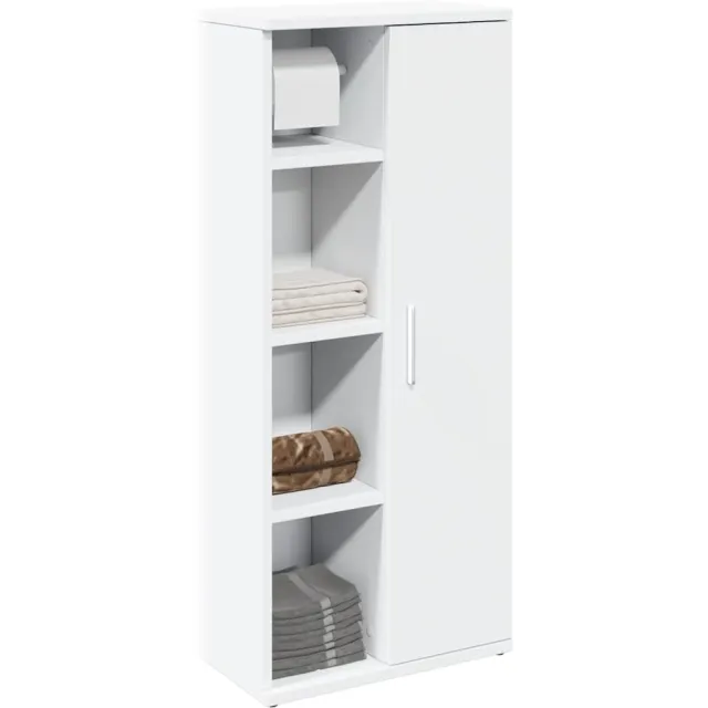 vidaXL Badkamerkast met rolhouder 39x22x90 cm wit