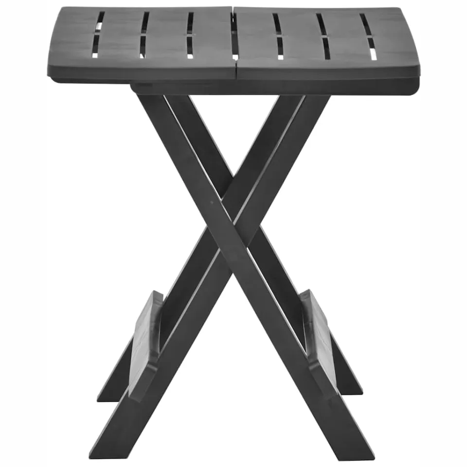 vidaXL Tuintafel inklapbaar 45x43x50 cm kunststof antraciet, foto 3