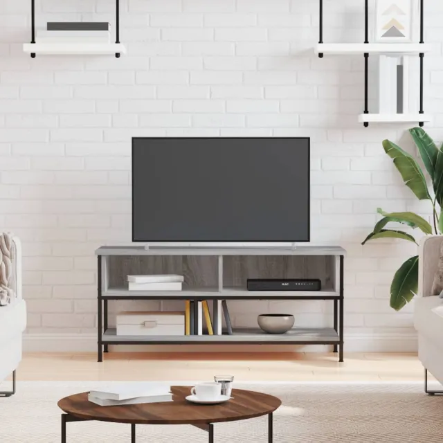 vidaXL Tv-meubel 100x35x45 cm bewerkt hout grijs sonoma eikenkleurig, foto 2