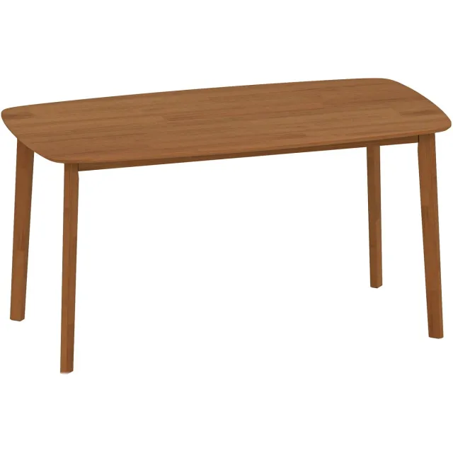 Homona Eettafel - Voor 6 personen - Landelijke stijl - Grenenhout met antislipvoetjes - 150 x 80 x 76 cm - Lichtbruin