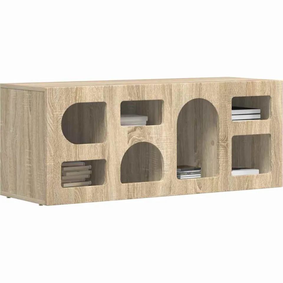vidaXL TV-kast ELST 100 x 35 x 40 cm Sonoma Eiken Bewerkt hout
