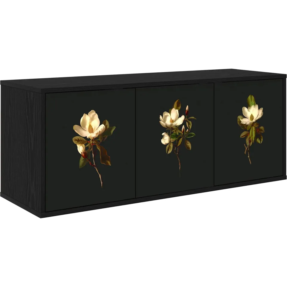 vidaXL Wandgemonteerd tv-meubel BREMEN 102 x 33 x 40 cm Zwart eiken, foto 3