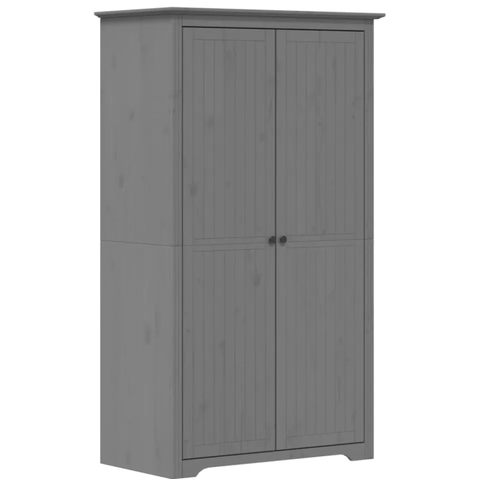vidaXL Kledingkast BODO 99x53,5x173 cm massief grenenhout grijs, foto 3