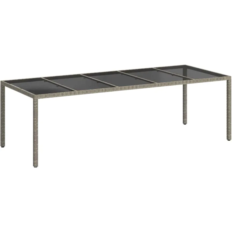 vidaXL Tuinstafel Grijs poly rattan, foto 3