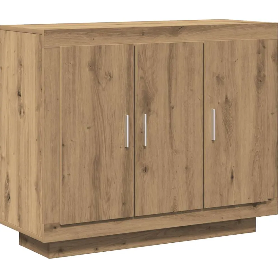 vidaXL Dressoir 92x35x75 cm bewerkt hout artisanaal eikenkleur, foto 3