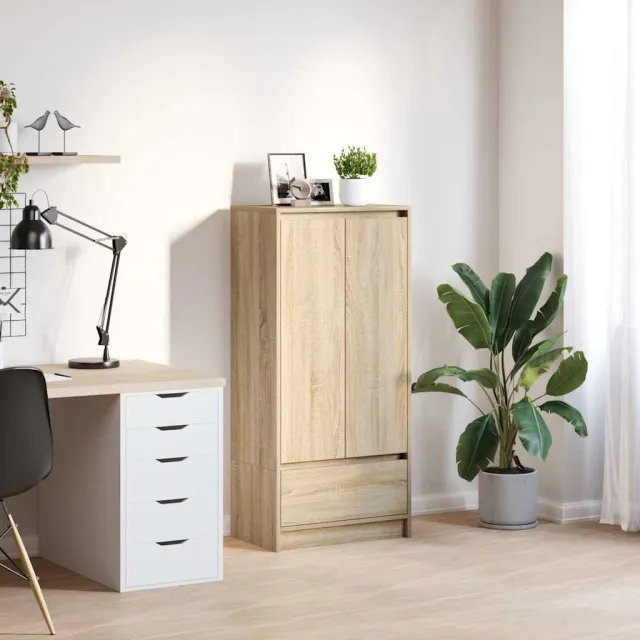 vidaXL Kast met lade 55,5x34x119,5 cm spaanplaat sonoma eikenkleurig, foto 2