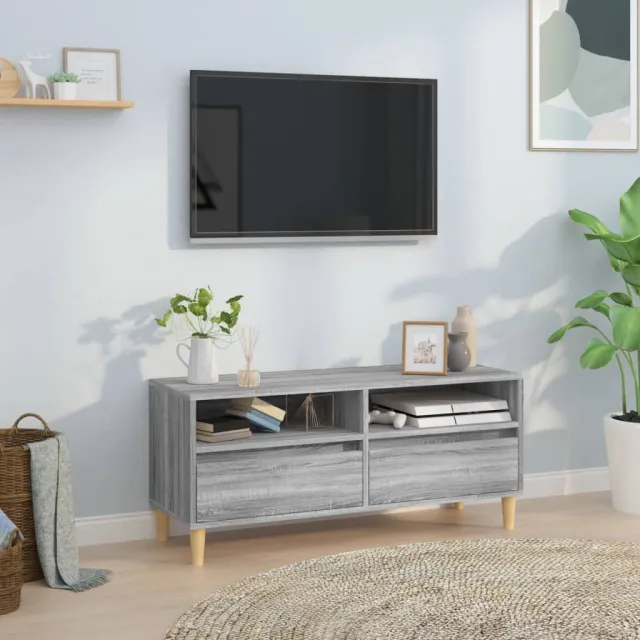 vidaXL Tv-meubel 100x34,5x44,5 cm bewerkt hout grijs sonoma eikenkleur, foto 2