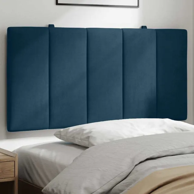 vidaXL Hoofdbordkussen "Hanko" 100 cm fluweel blauw