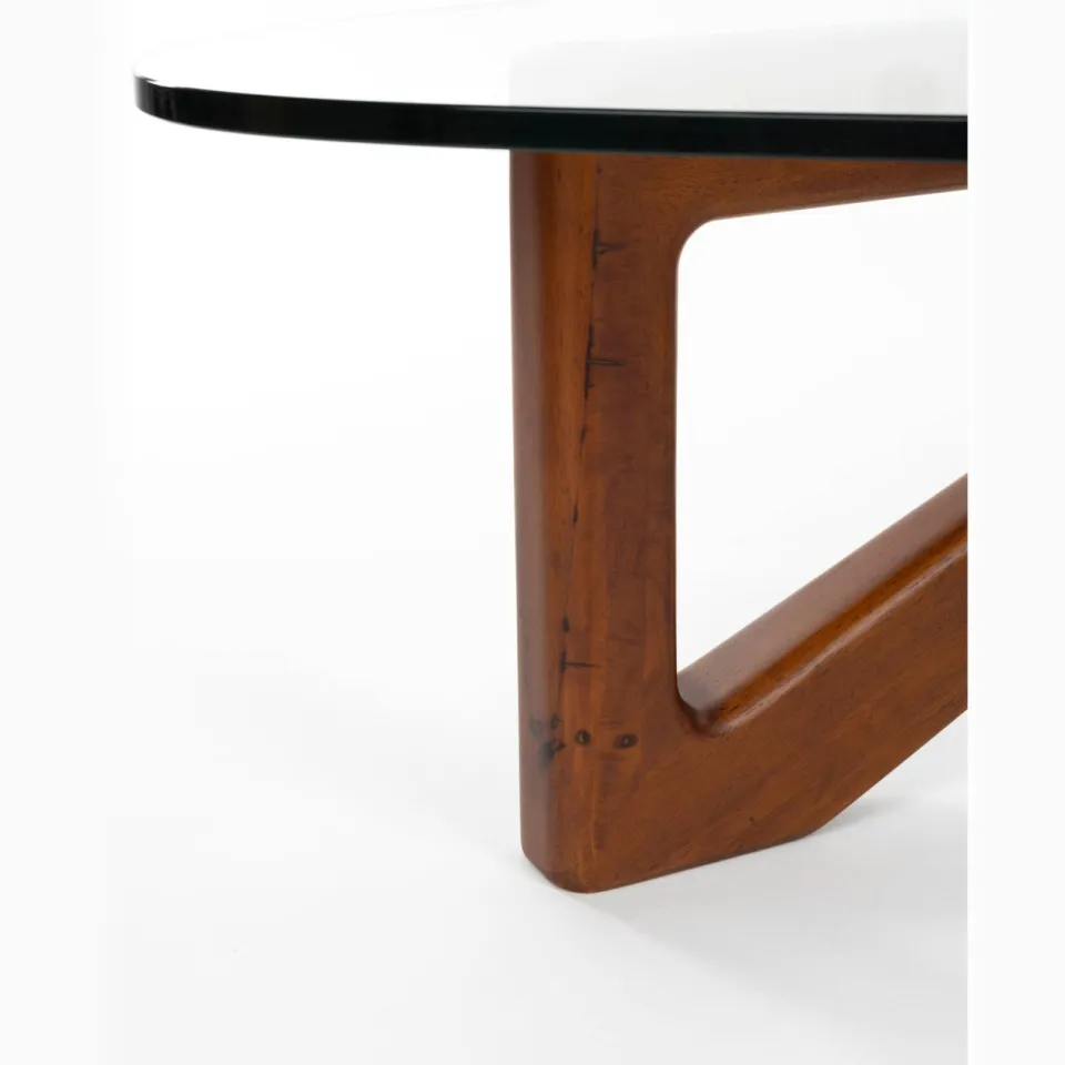 Dutchbone salontafel Norwin Salontafel Hout/ Glas (90x126 cm) Naturel, foto 6