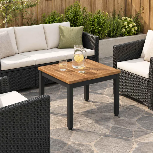 vidaXL Salontafel NAARDEN Naturel en Zwart 40 x 40,5 x 36 cm, foto 2