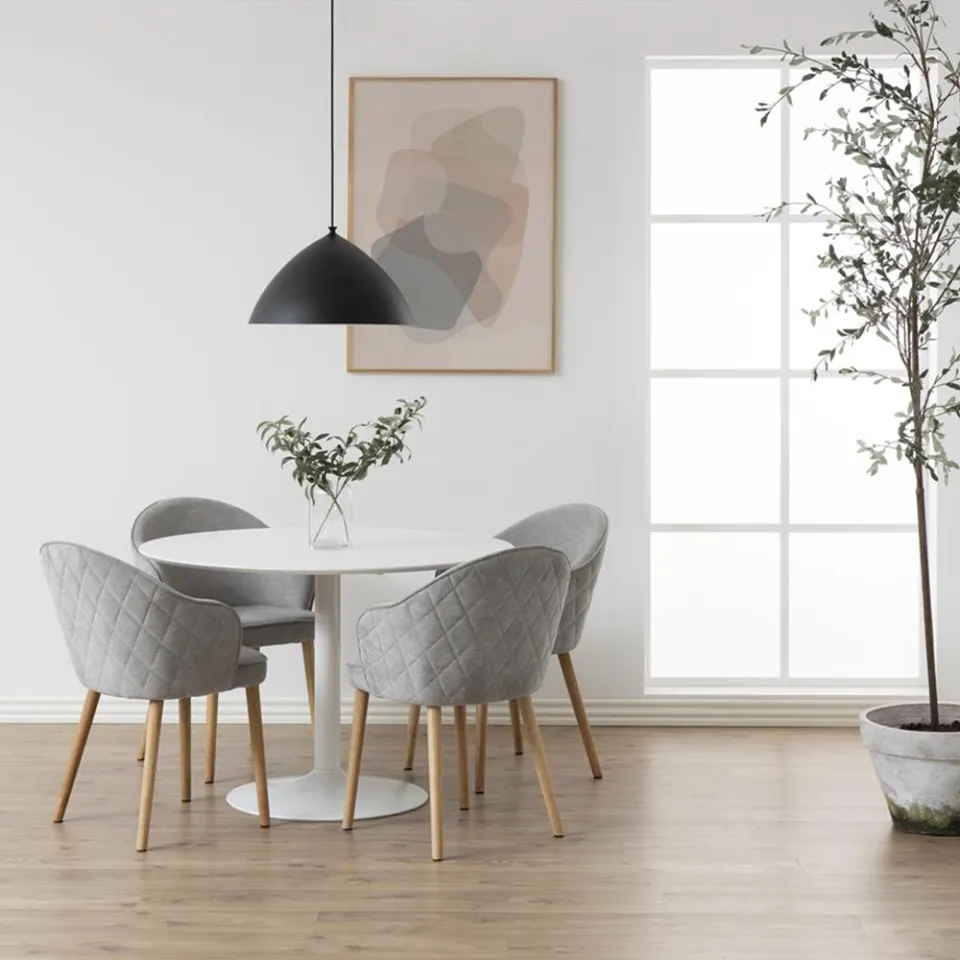 Lisomme Vino houten eettafel wit - Ø 110 cm, foto 2