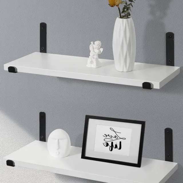 JGS Premium - Zwevende houten wandplanken voor opslag en display in diverse ruimtes - Set van 2 any