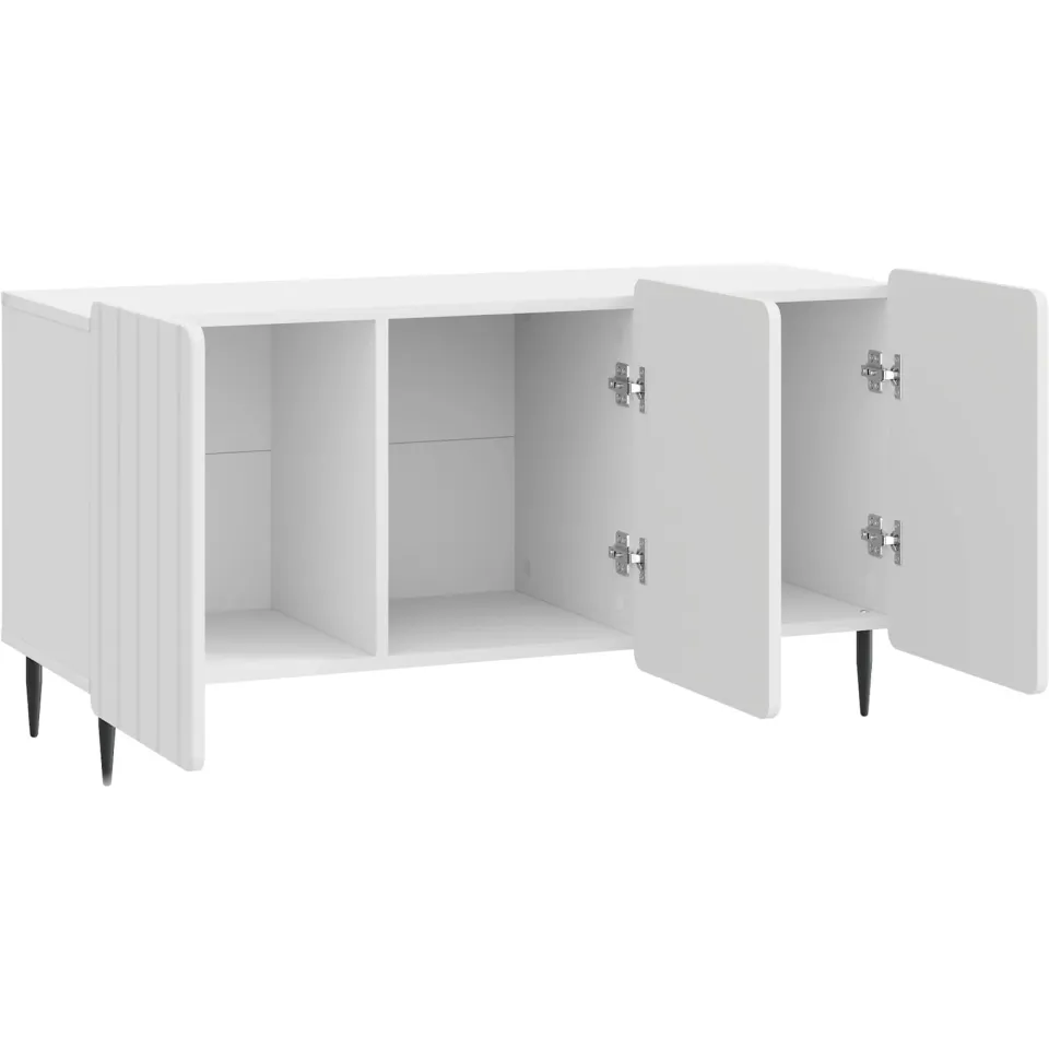 vidaXL TV-kast 99 x 34,5 x 52 cm Hoogglans Wit Bewerkt hout, foto 4