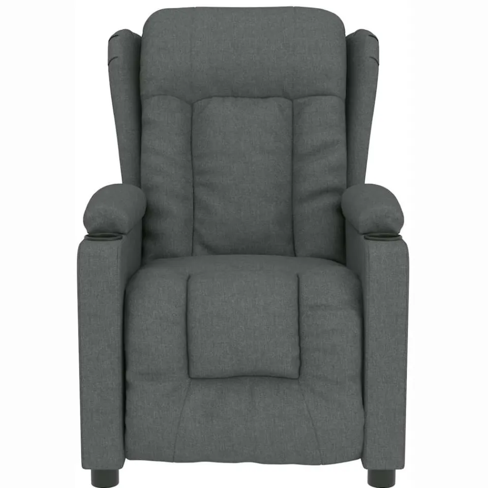 vidaXL Massagestoel stof donkergrijs