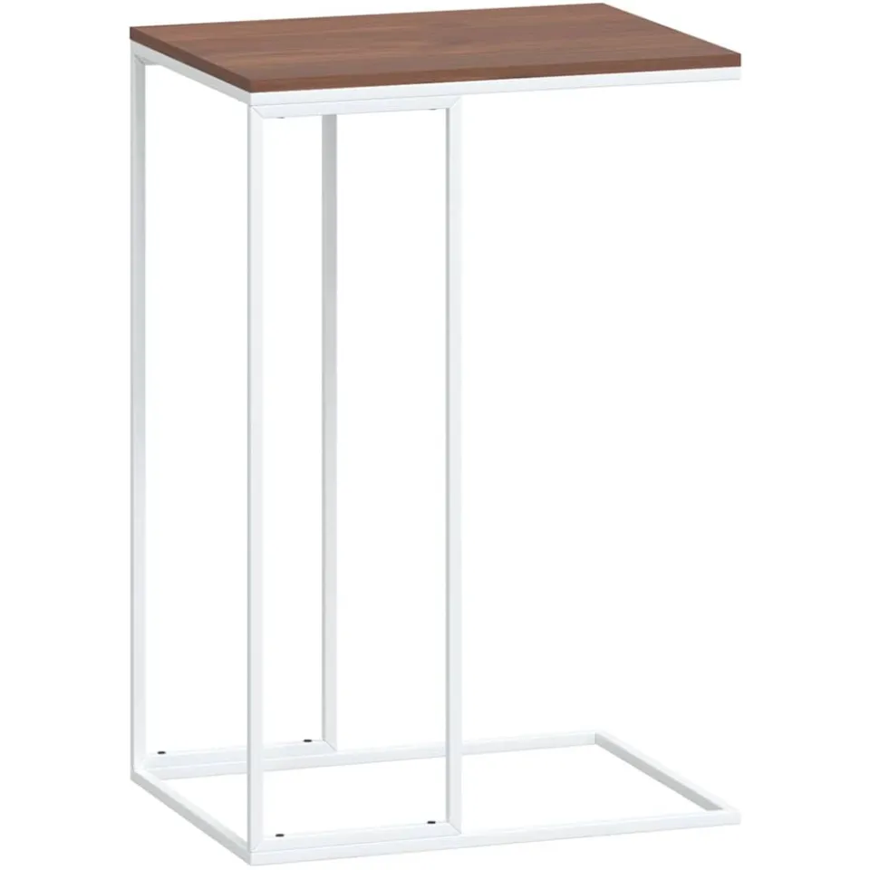 vidaXL Bijzettafel 40x30x59 cm bewerkt hout wit, foto 3
