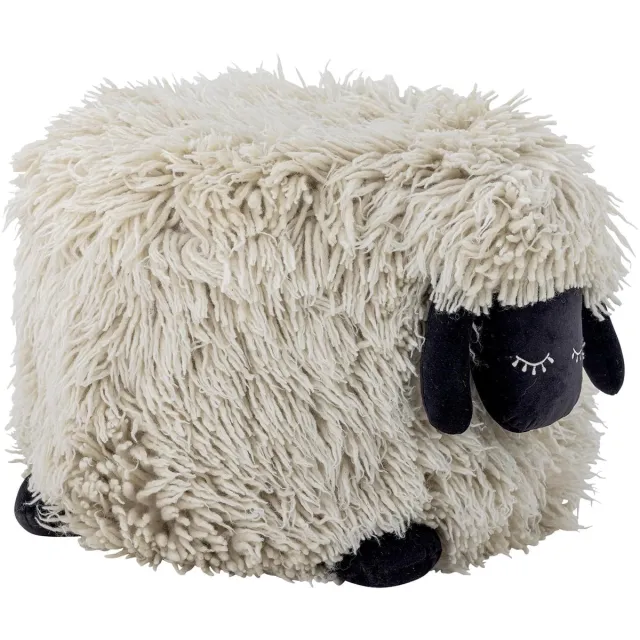Bloomingville Poef Dolly Schaap wit