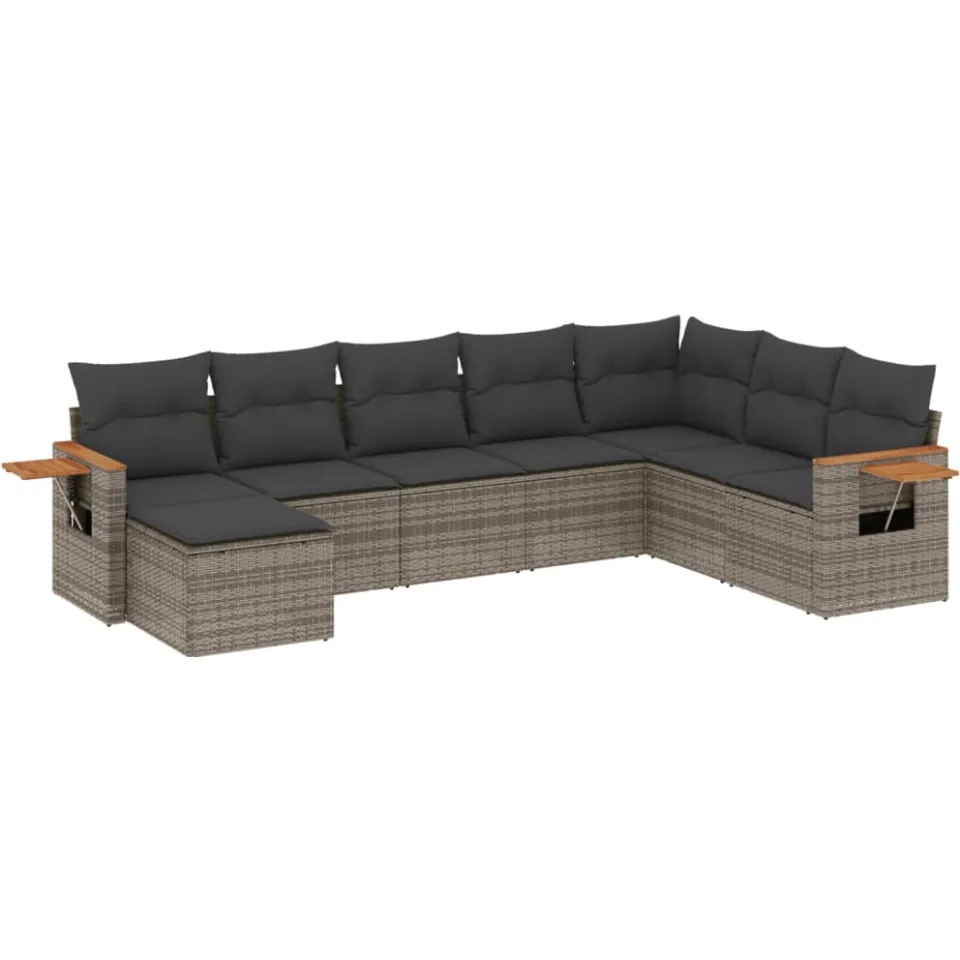 vidaXL Patio Sofa Set 8-zits Grey, foto 3
