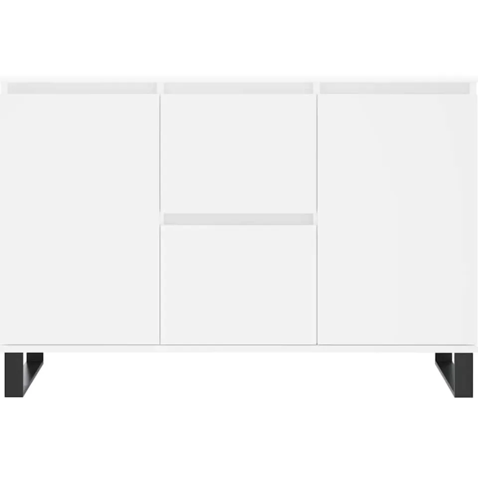 vidaXL Dressoir 101,5x35x70 cm bewerkt hout wit