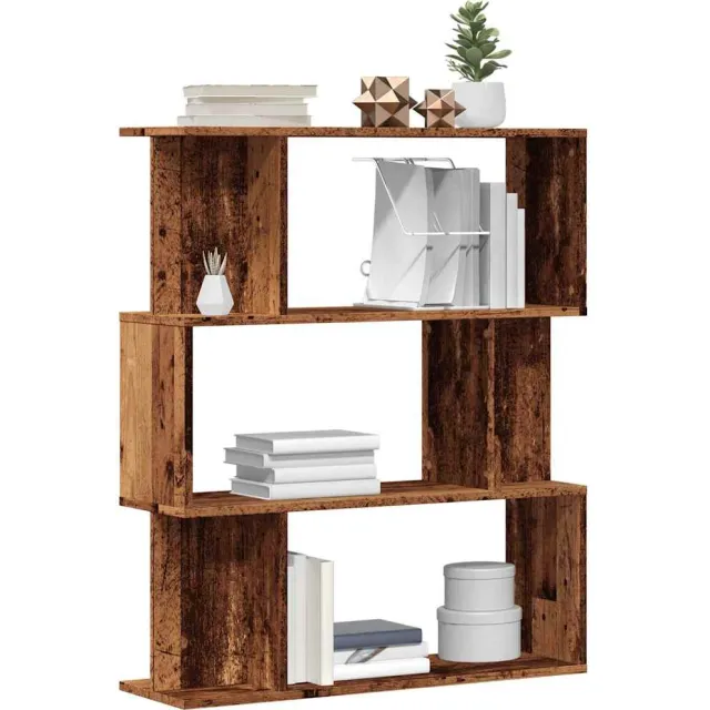 vidaXL Boekenkast 80x24x96 cm bewerkt hout oud houtkleurig Bruin
