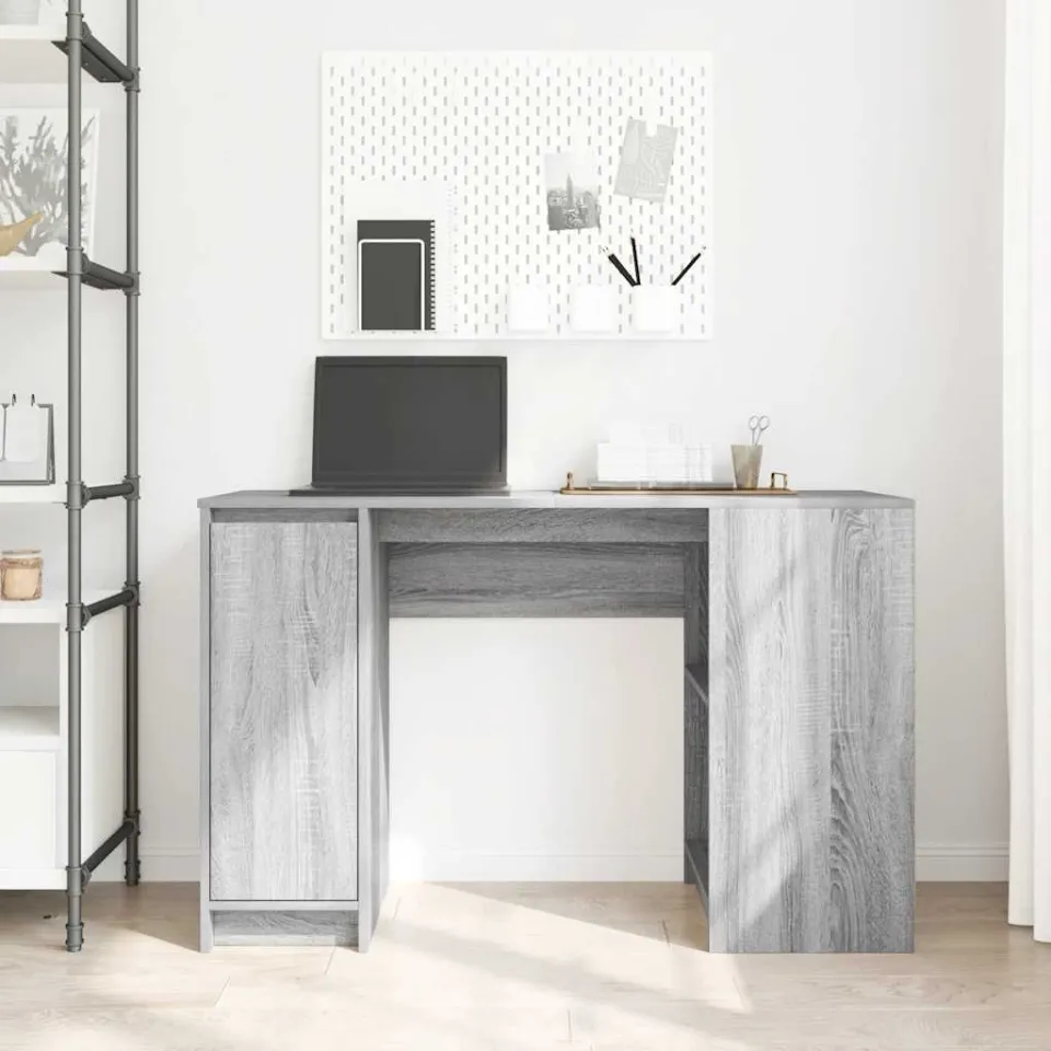 vidaXL Bureau 120x42x76 cm spaanplaat grijs sonoma, foto 3