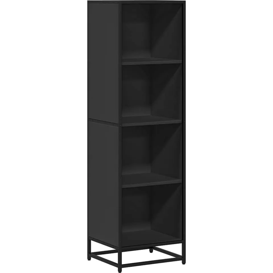 vidaXL Boekenkast 40x35x139 cm bewerkt hout zwart, foto 3