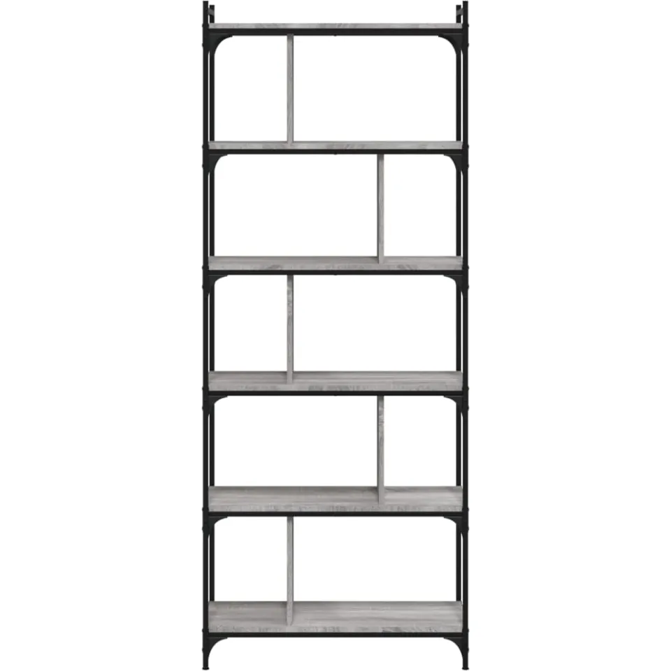 vidaXL Boekenkast 6-laags 76x32x192 cm bewerkt hout grijs sonoma, foto 3