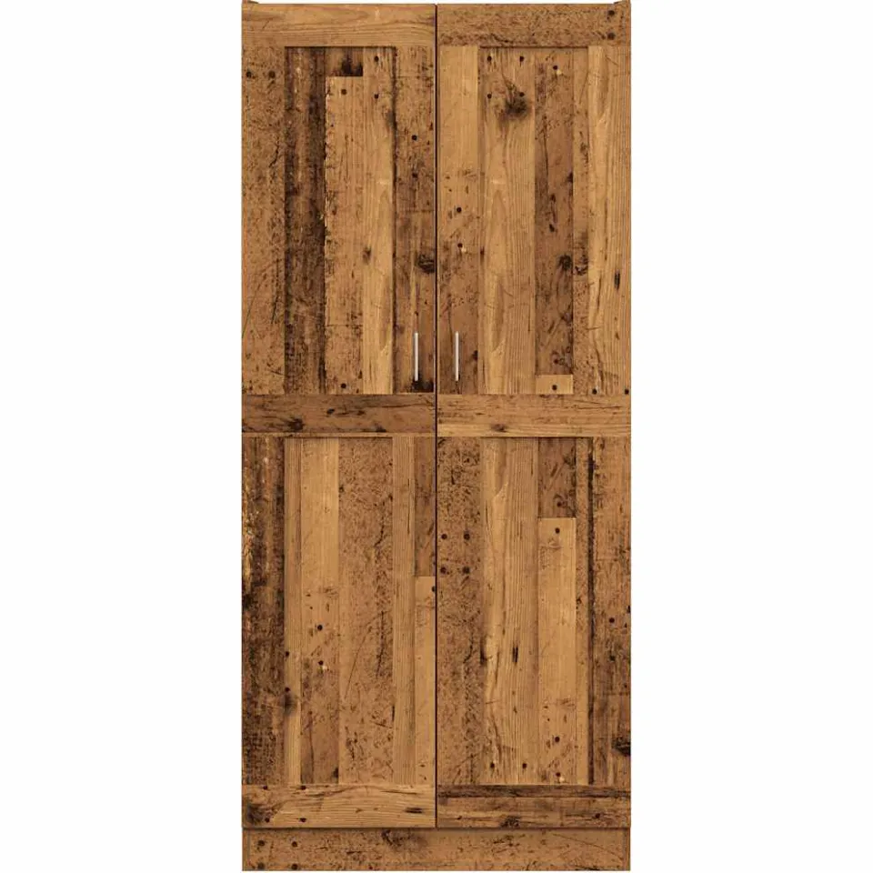 vidaXL Hoge kast 82,5x30,5x185 cm bewerkt hout oud houtkleurig Bruin