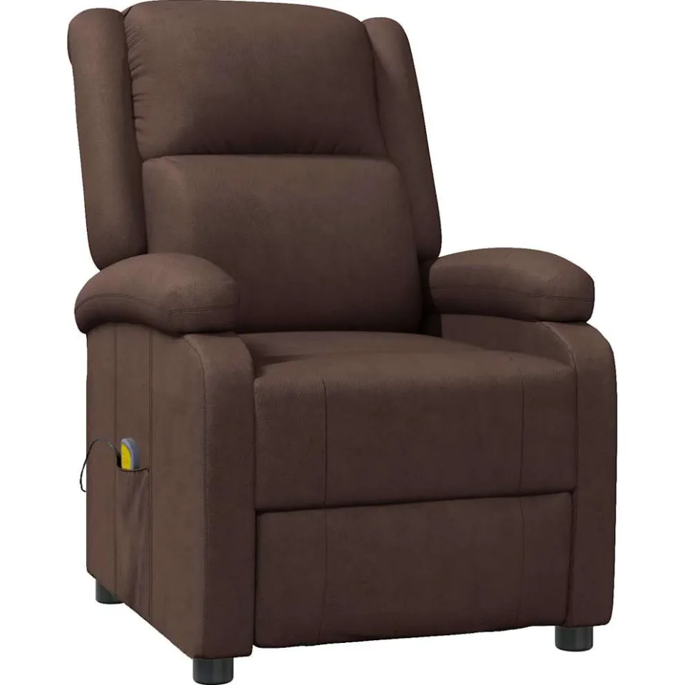 vidaXL Massagestoel kunstleer bruin, foto 3